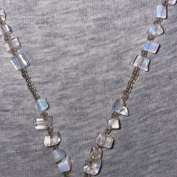 NWOT U & C Sundance Blue Chalcedony Rainbow Moonstone Necklace. - Picture 3 of 4